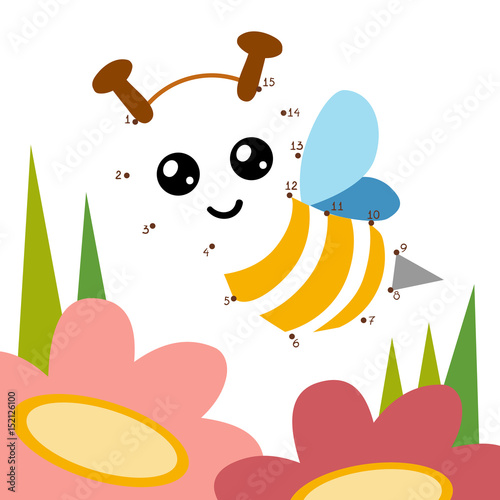 Numbers game for children, Bee