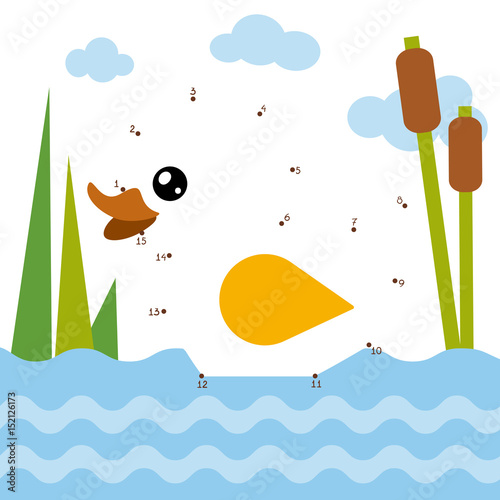 Numbers game for children, Duck