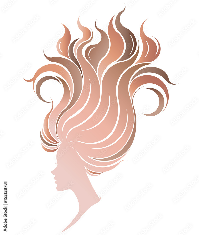 illustration vector of women silhouette icon on white background illustration vector of women silhouette icon on white background