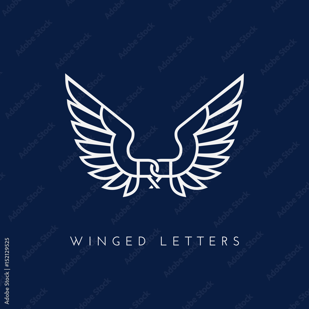 Obraz premium Winged letters