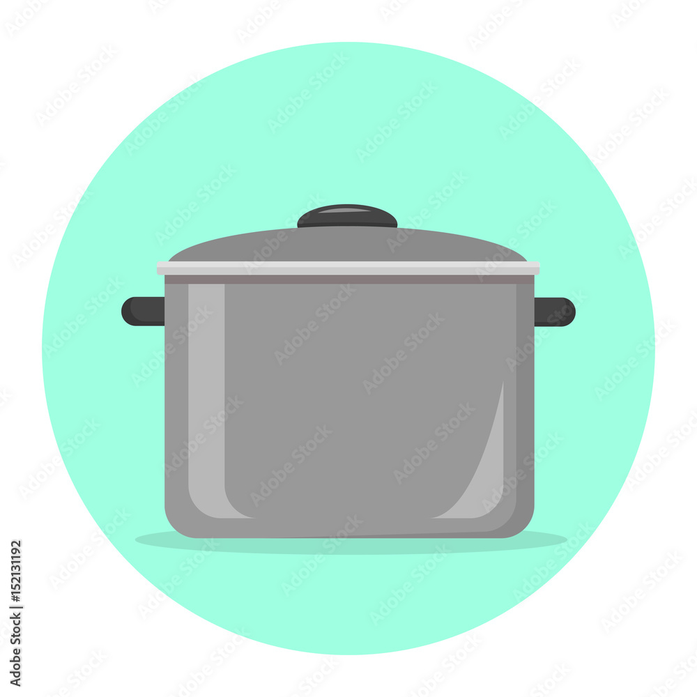 Kochtopf Icon Flat Design Vektor Grafik Illustration Kochtopf Icon Flat Design Vektor Grafik Illustration