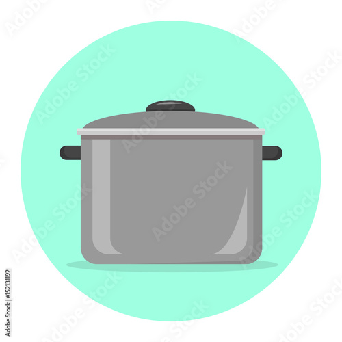Kochtopf Icon Flat Design Vektor Grafik Illustration