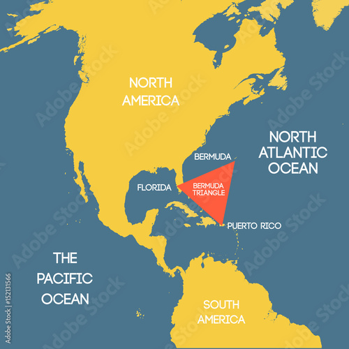 map of the Bermuda triangle