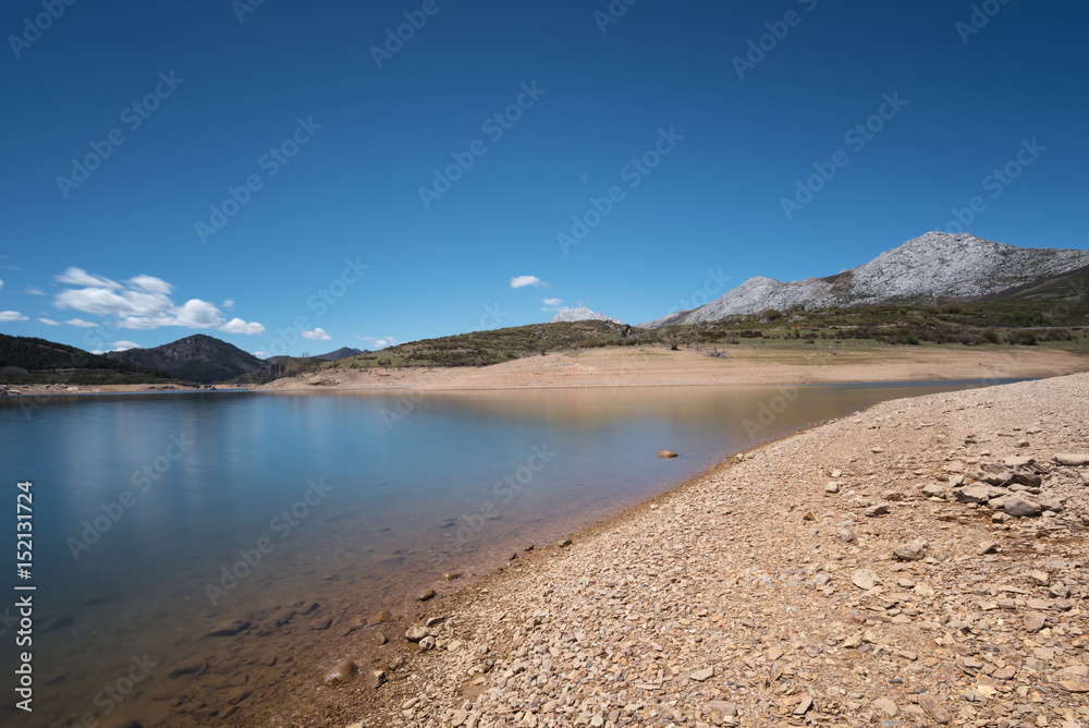 Day long exposure of Lake camporredondo in Palencia, Castilla y León, Spain.