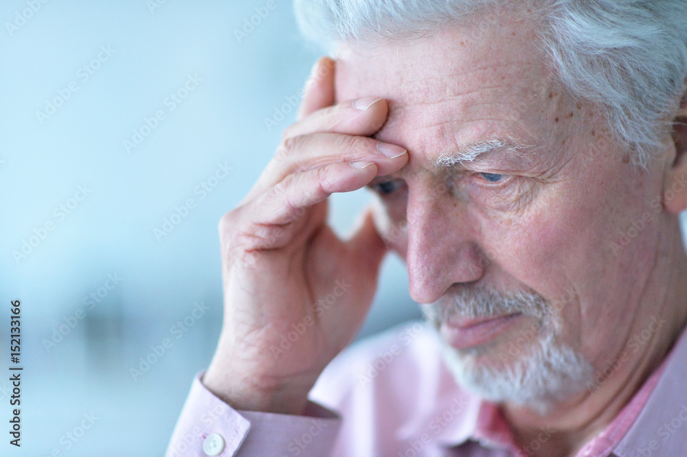 Sad elderly man closeup Sad elderly man closeup