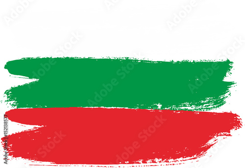 Bulgaria Flag Vector Hand Painted with Rounded Brush