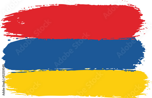 Armenia Flag Vector Hand Painted with Rounded Brush