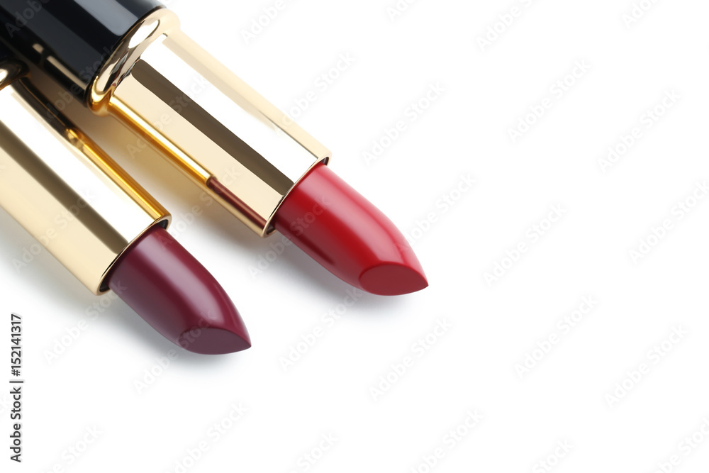Obraz premium Colorful lipsticks isolated on a white