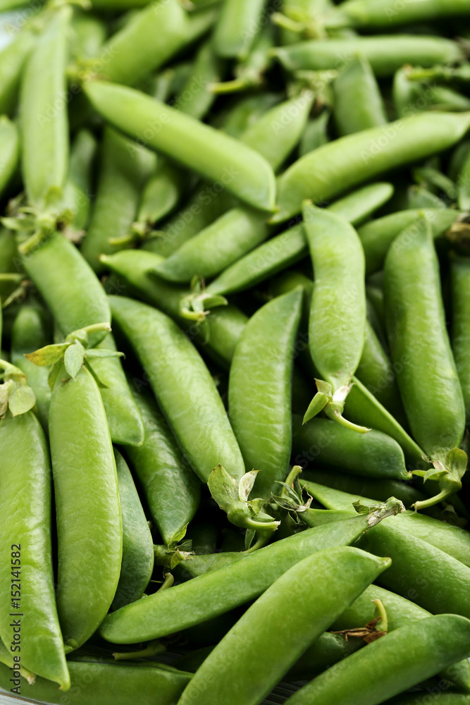 Fresh green peas background, close up Fresh green peas background, close up