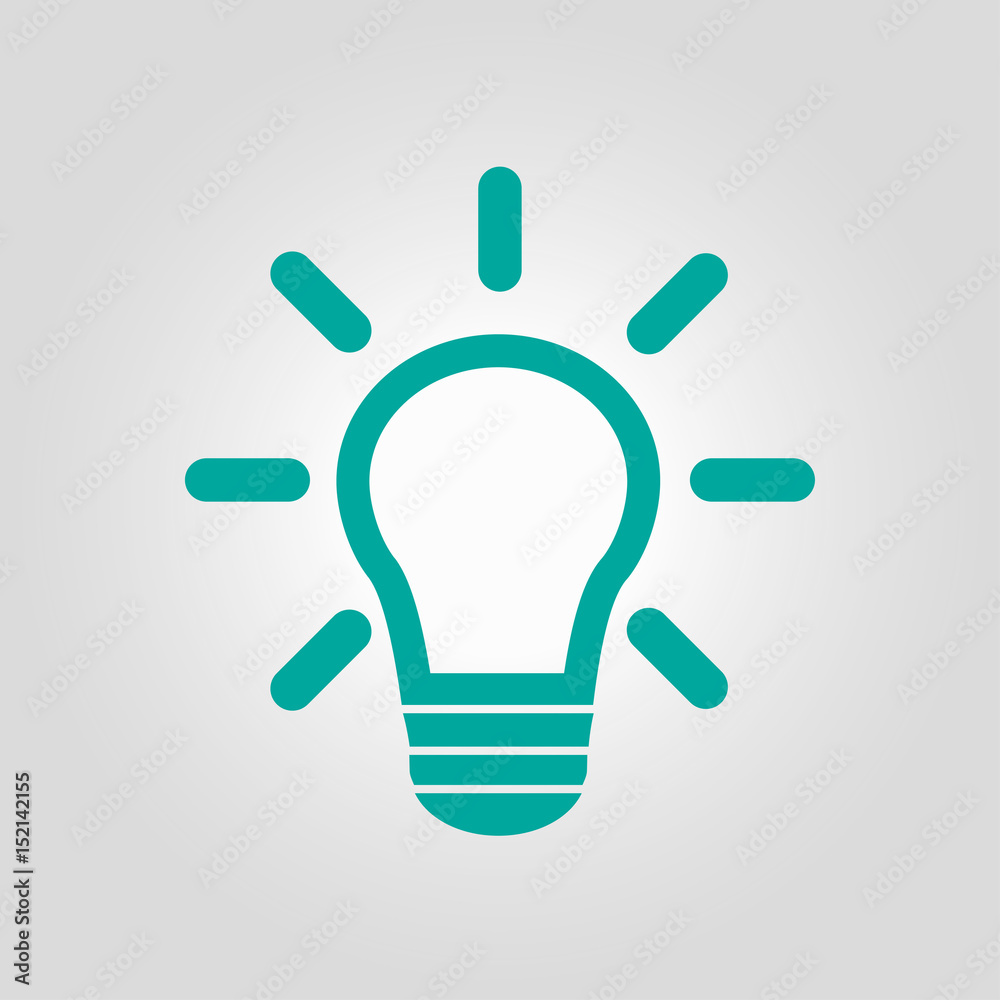 Light lamp sign icon. Idea symbol.Creative thinking and business idea.