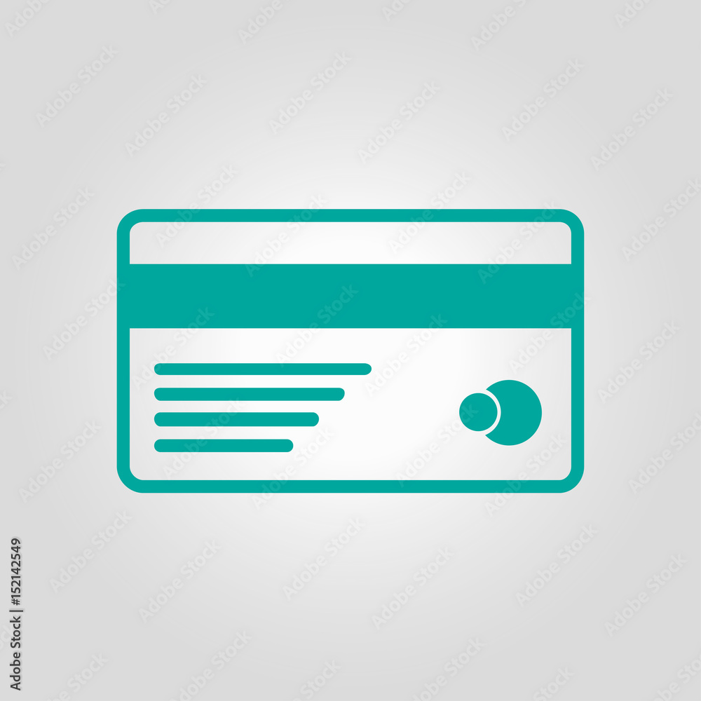 Vector credit card icon. Flat design style. Vector credit card icon. Flat design style.