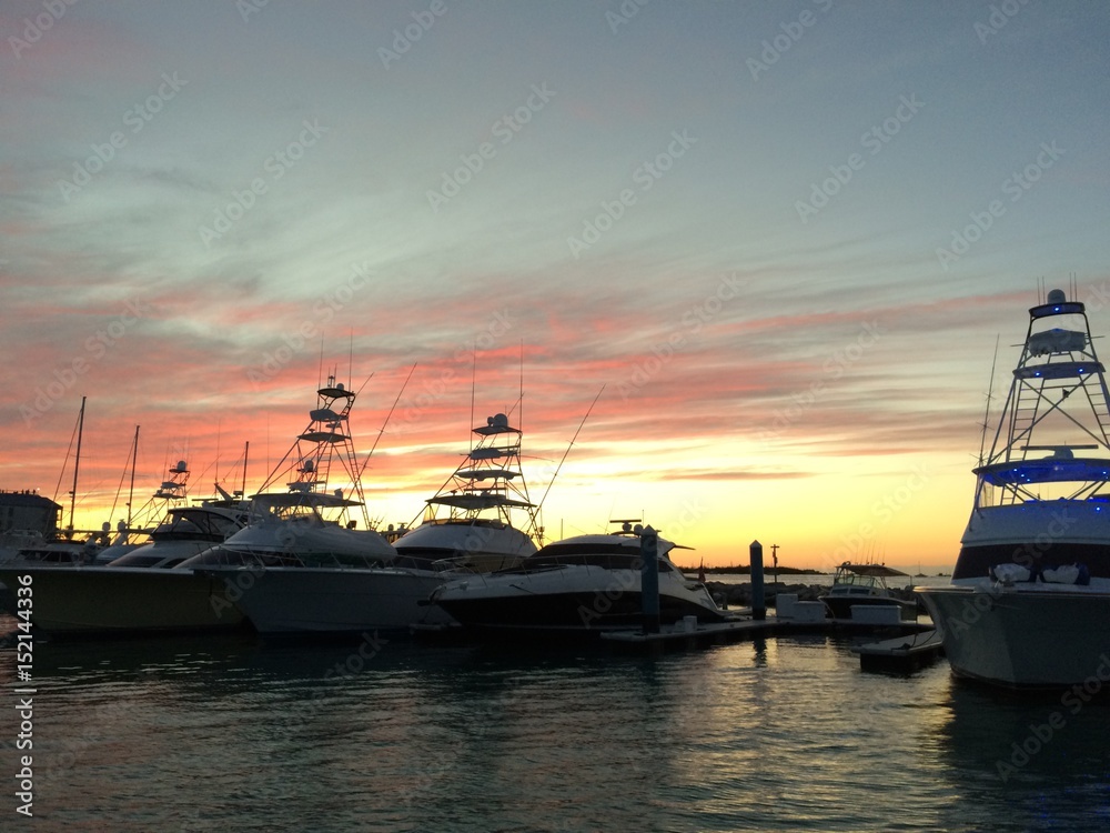Sunset at Key West harbor