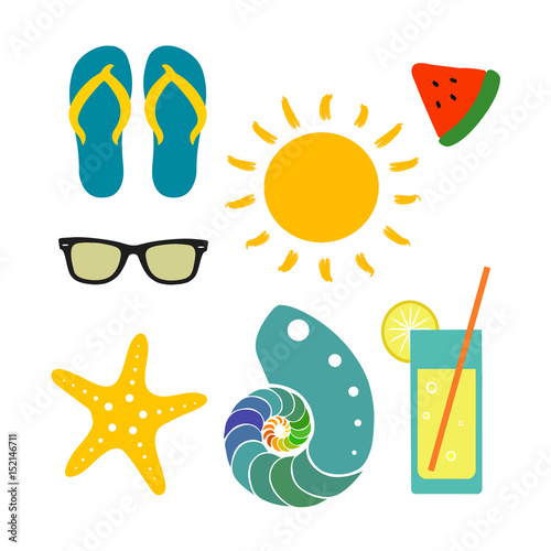 Vector set with beach elements