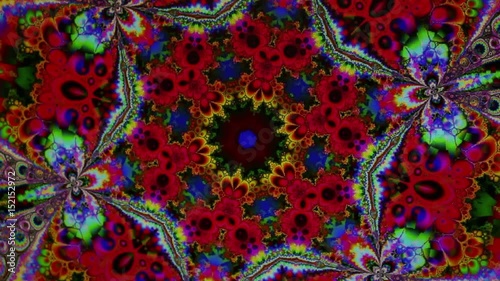 Animated tie-dye psychodelic kaleidoscope