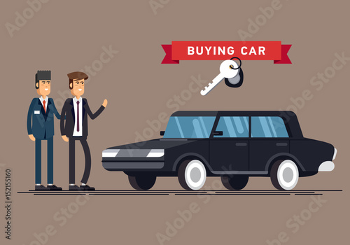 design concept of choice car and buying.