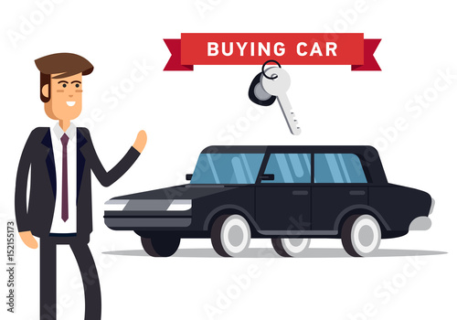 design concept of choice car and buying.