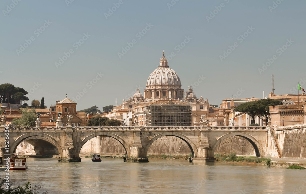 The St Peters basilica , Rome, Italy