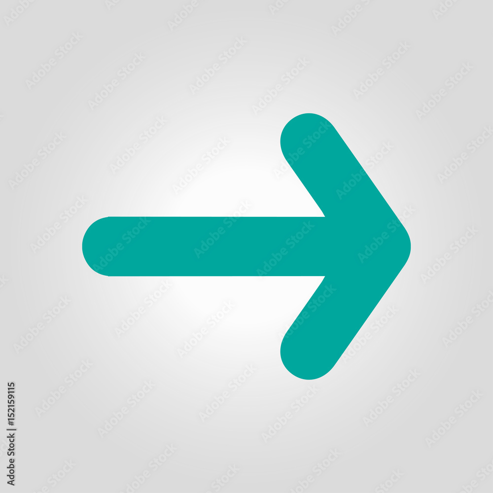 Arrow icon. Pointer direction for land navigation.