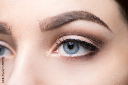eye of a young woman