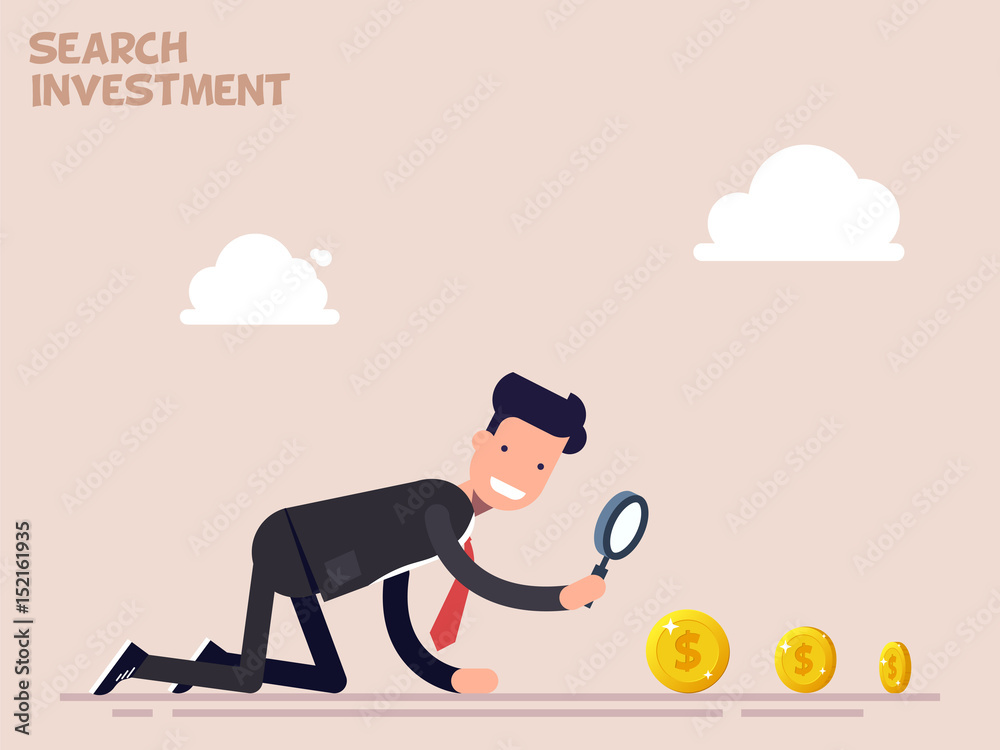 Looking For Money Cartoon