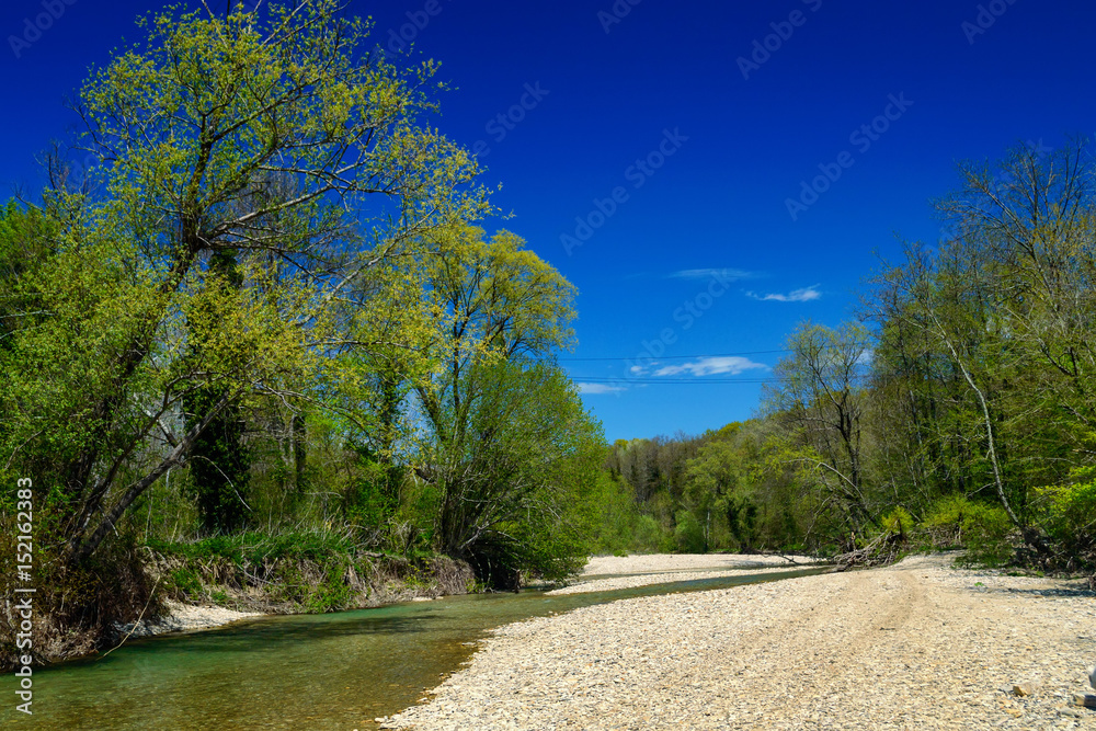 Beautiful landscape with river and trees Beautiful landscape with river and trees