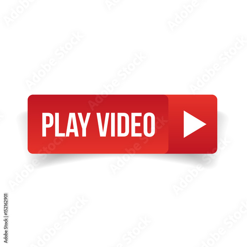 Play video button red vector