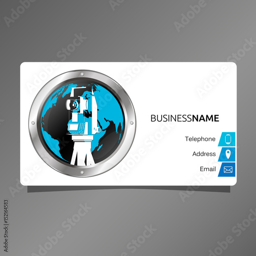 Business card for surveyor and cartography
