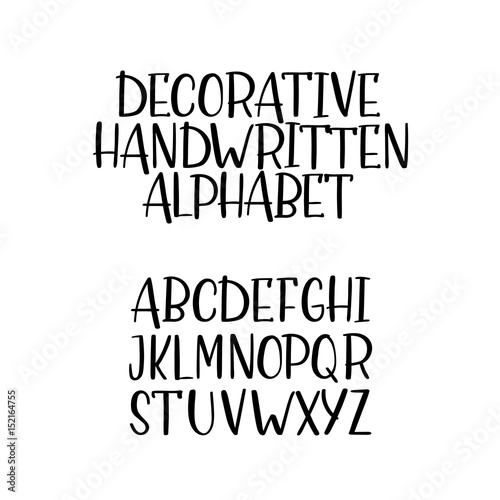 Handwritten Brush Style Letters. Modern Calligraphy. Hand Lettering Vector  Alphabet. Hand Drawn Font. Royalty Free SVG, Cliparts, Vectors, and Stock  Illustration. Image 72968628.