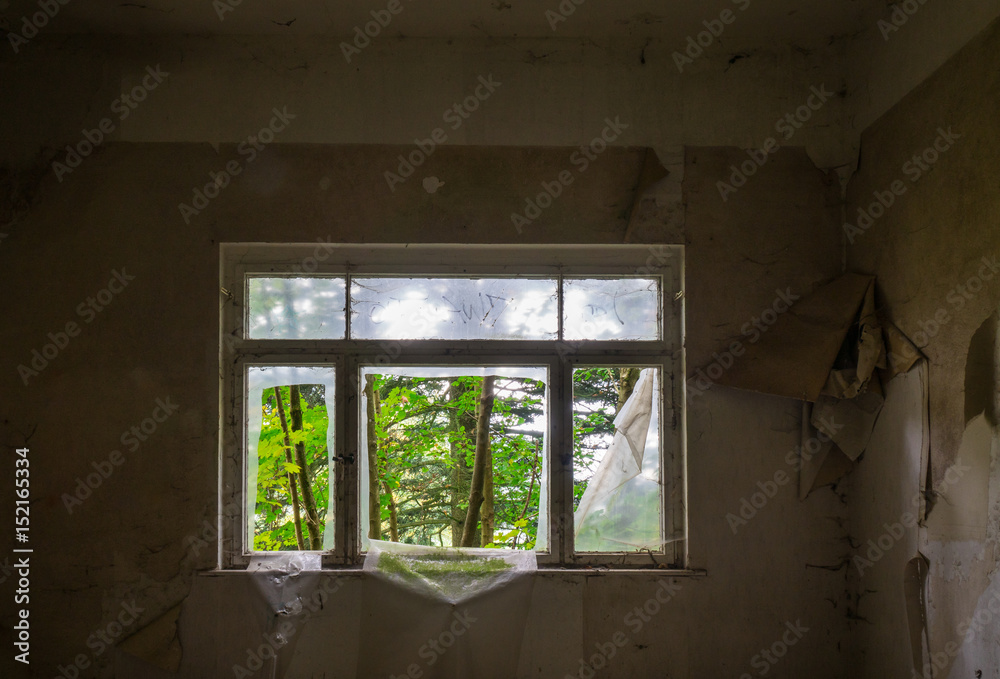 The old and ruined widow of building, lost places The old and ruined widow of building, lost places