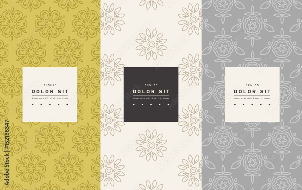 Vector set of packaging design templates