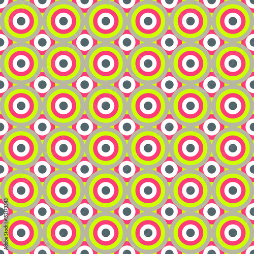 Seamless abstract pattern made by vivid shiny circles