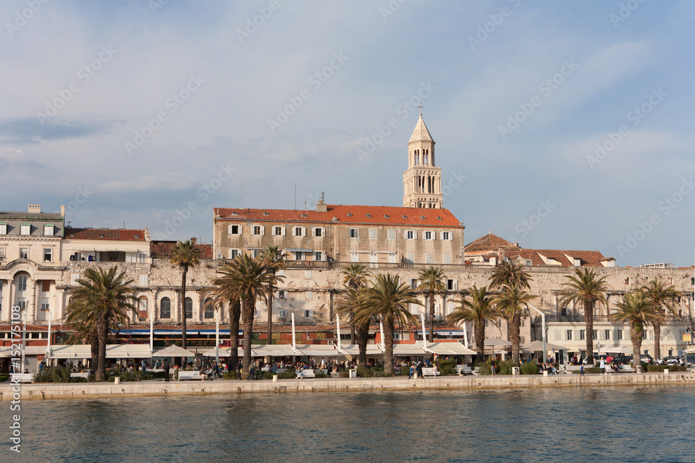 The Diocletian Palace in Split from the sea