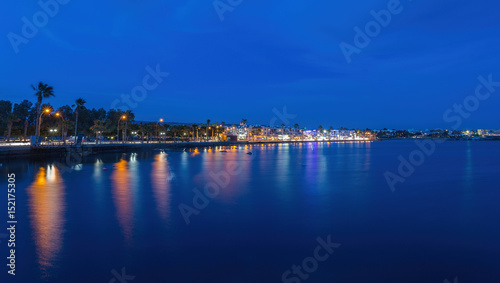 View over the seafront of the city Paphos in Cyrpus.