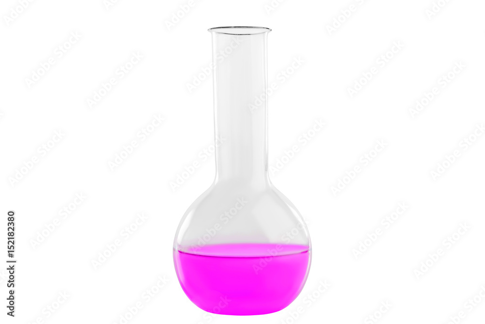 Test-tube with a purple liquid, isolated on a white background. Medicine, Chemistry. Horizontal frame Test-tube with a purple liquid, isolated on a white background. Medicine, Chemistry. Horizontal frame