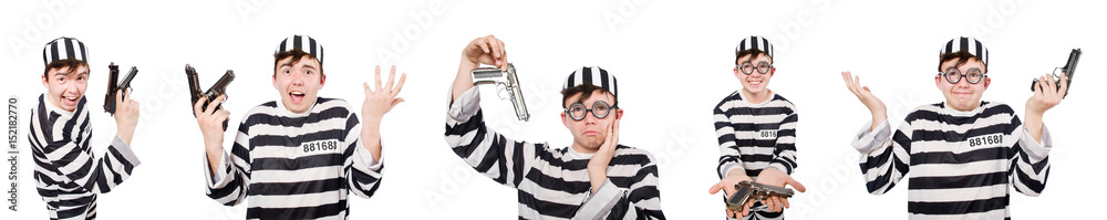 Funny prison inmate in concept Funny prison inmate in concept
