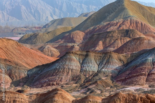 Large colorful mountains in China