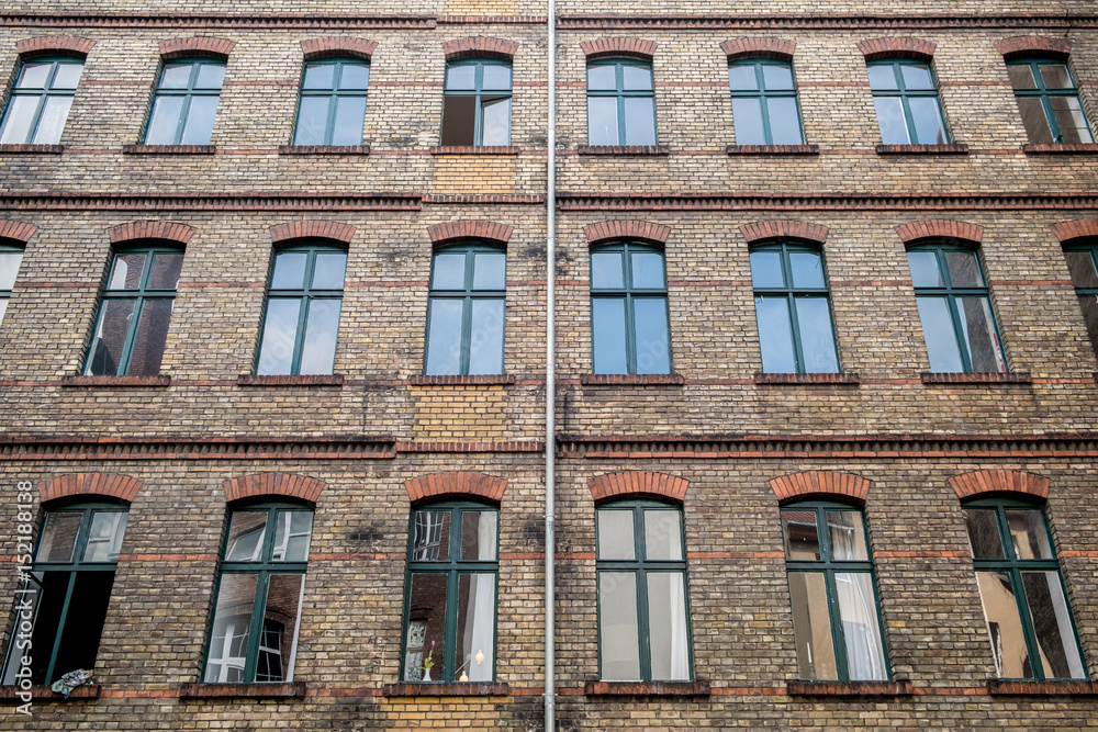 backyard , facade of old building in Berlin