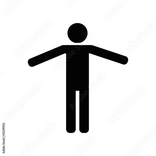 pictogram man icon over white background. vector illustration