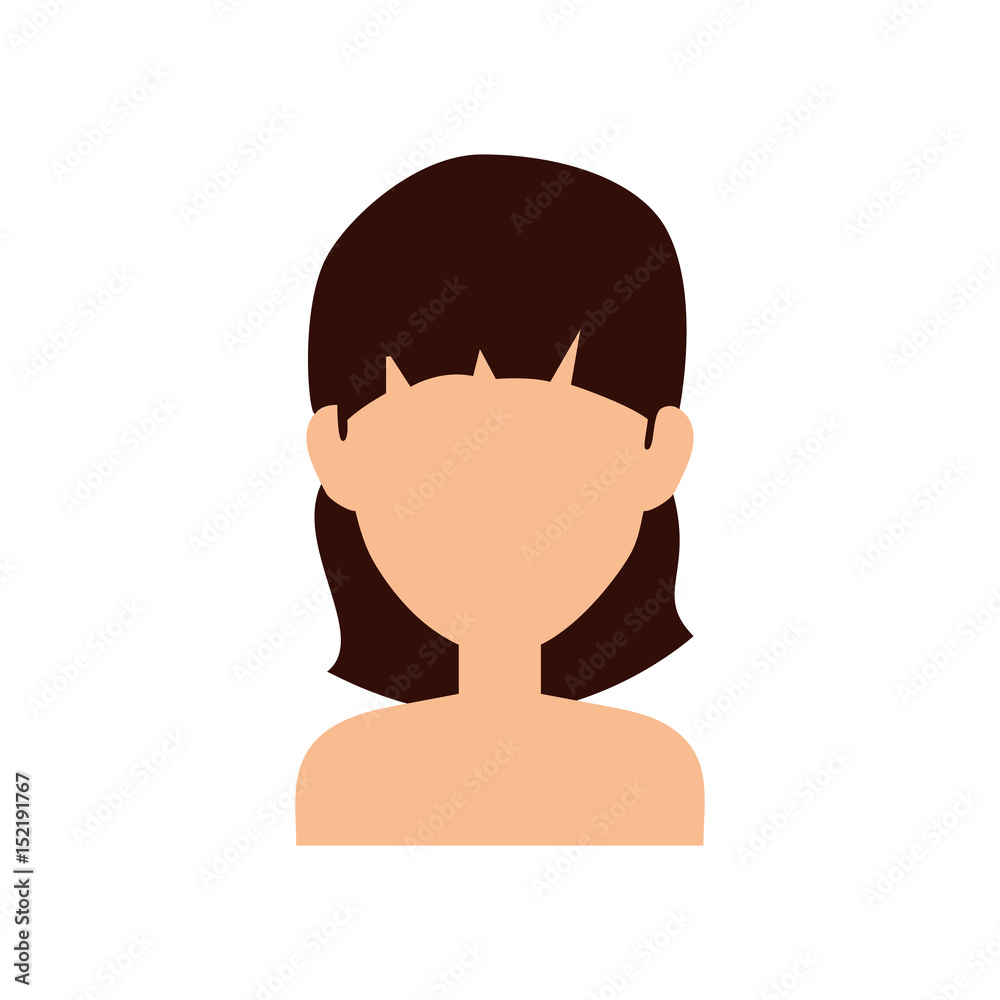 woman avatar icon over white background. colorful design. vector illustration