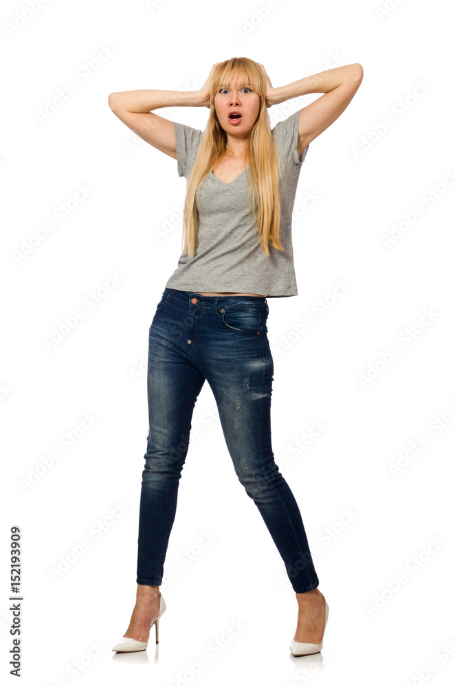 Nice woman model isolated on the white background Nice woman model isolated on the white background