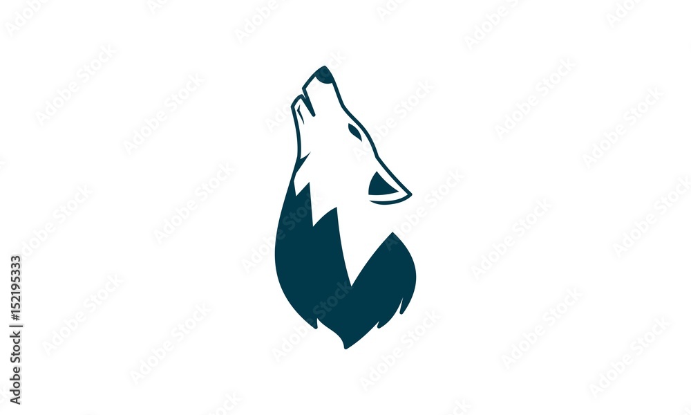 Obraz premium Wolf Head Logo Template 