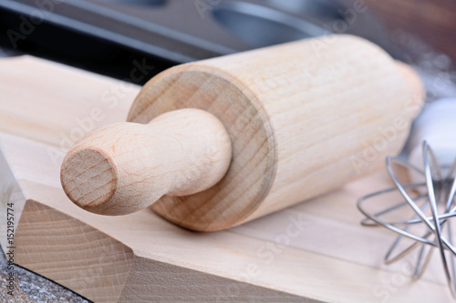 Kitchen tools on wooden table