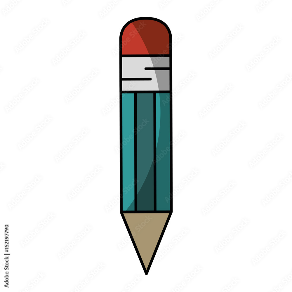 pencil utensil icon over white background. vector illustration