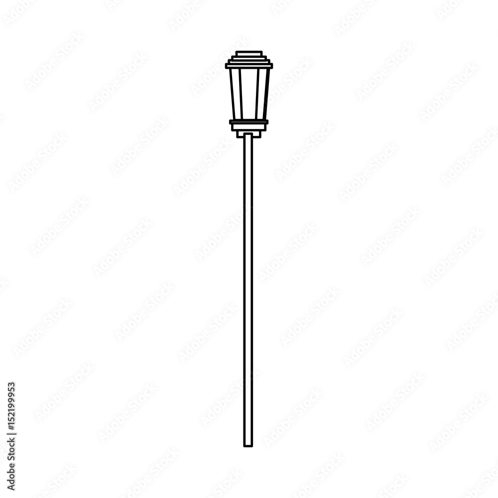 lampost light street old element outline vector illustration lampost light street old element outline vector illustration