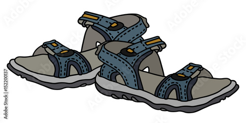 Blue sport sandals