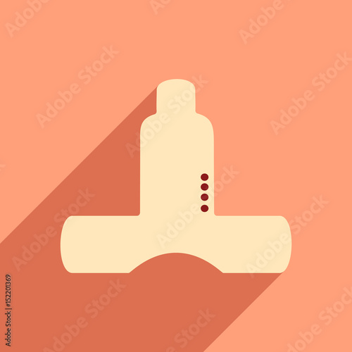 Flat icon with long shadow extractor hood