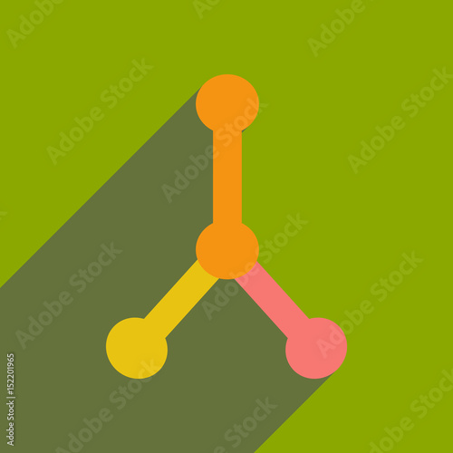 Flat with shadow icon and mobile application reagent