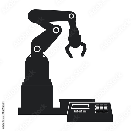 computer controlled automated manufacturing process, industrial robot in packaging line