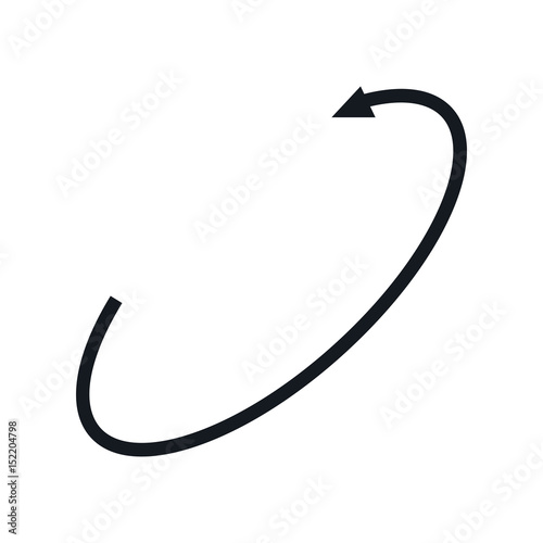 vr 360 degree panoramic arrow symbol vector illustration