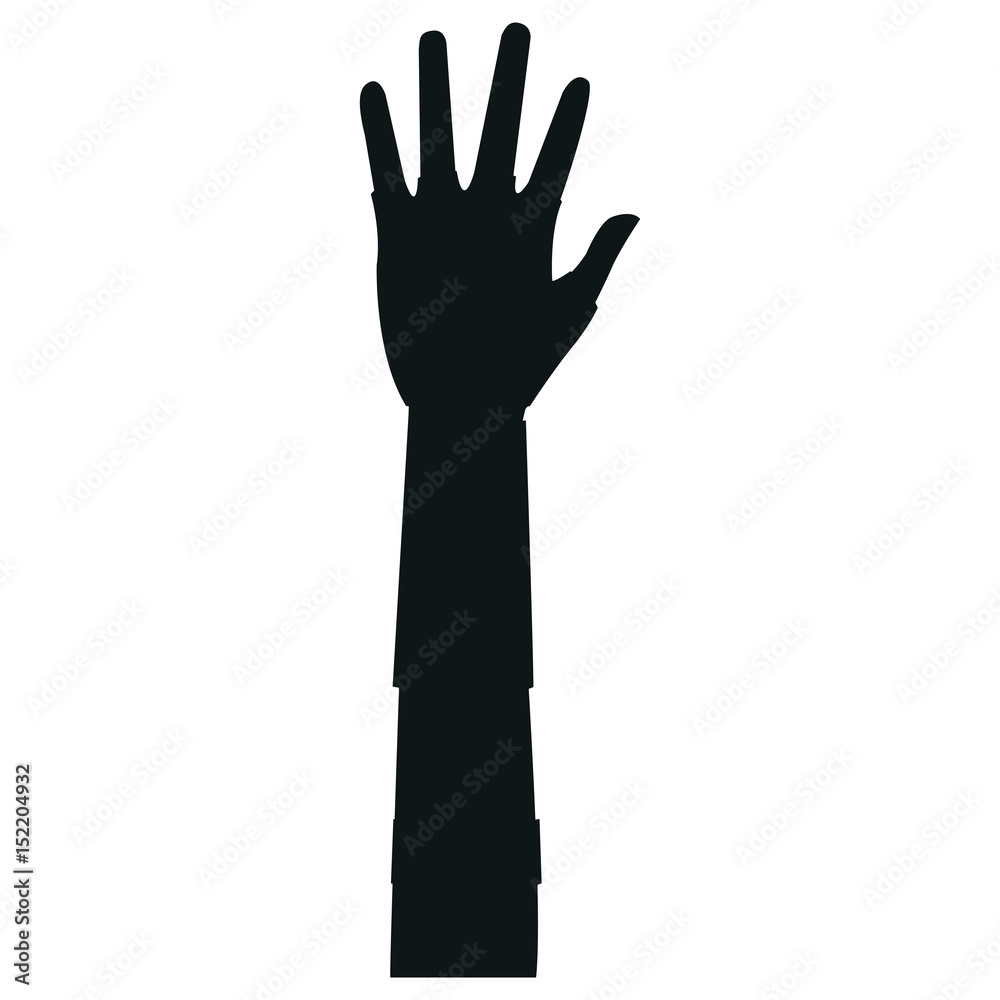 hand showing the five fingers isolated on a white background, vector illustration hand showing the five fingers isolated on a white background, vector illustration